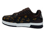 Casual Faux Leather Lace Up Trainers