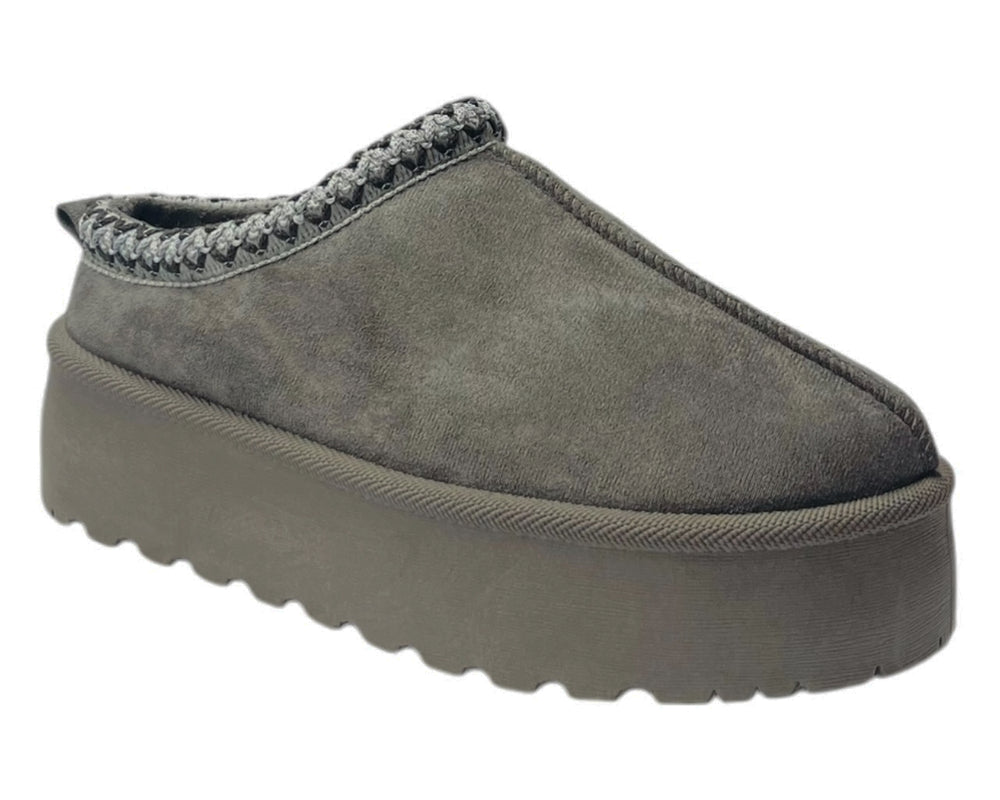 Faux Fur Lined Aztec Platform Shoes