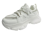 Chunky Sole Rhinestone Lace Up Sports Trainers