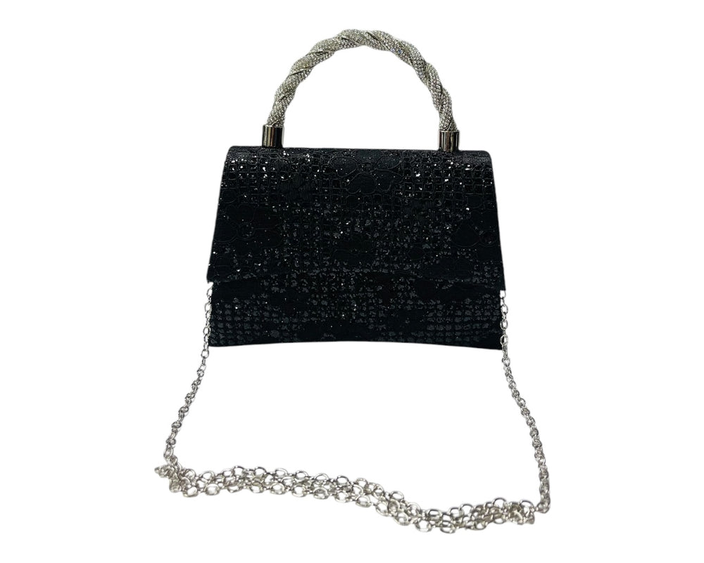 Diamante Glitter Clutch Tote Bag