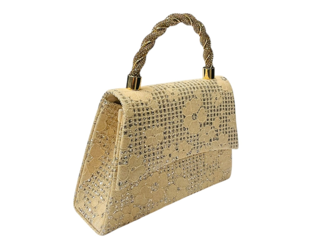 Diamante Glitter Clutch Tote Bag