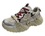 Chunky Sole Mesh Lace Up Sports Trainers