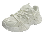 Chunky Sole Mesh Lace Up Sports Trainers