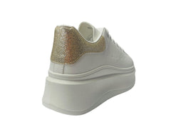 Faux Leather Chunky Sole Lace Up Trainers