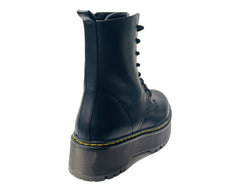 Platform Faux Leather Ankle Boots