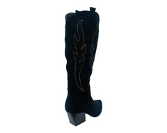 Western Cowboy Faux Suede Knee High Boots
