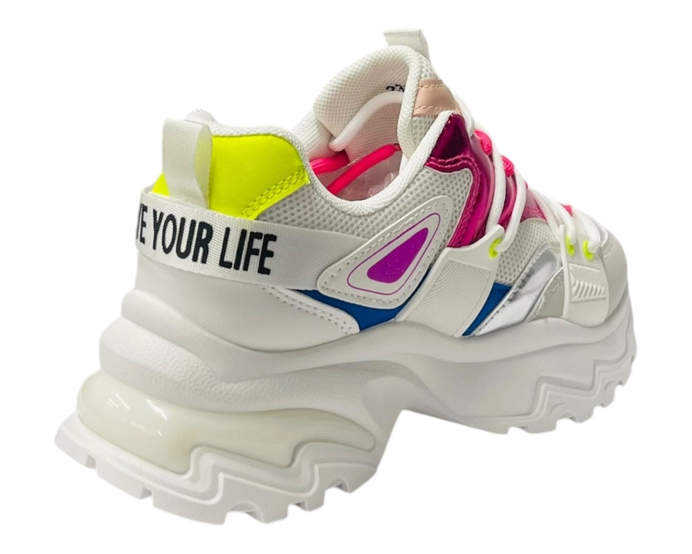 Chunky Sole Lace Up Casual Trainers