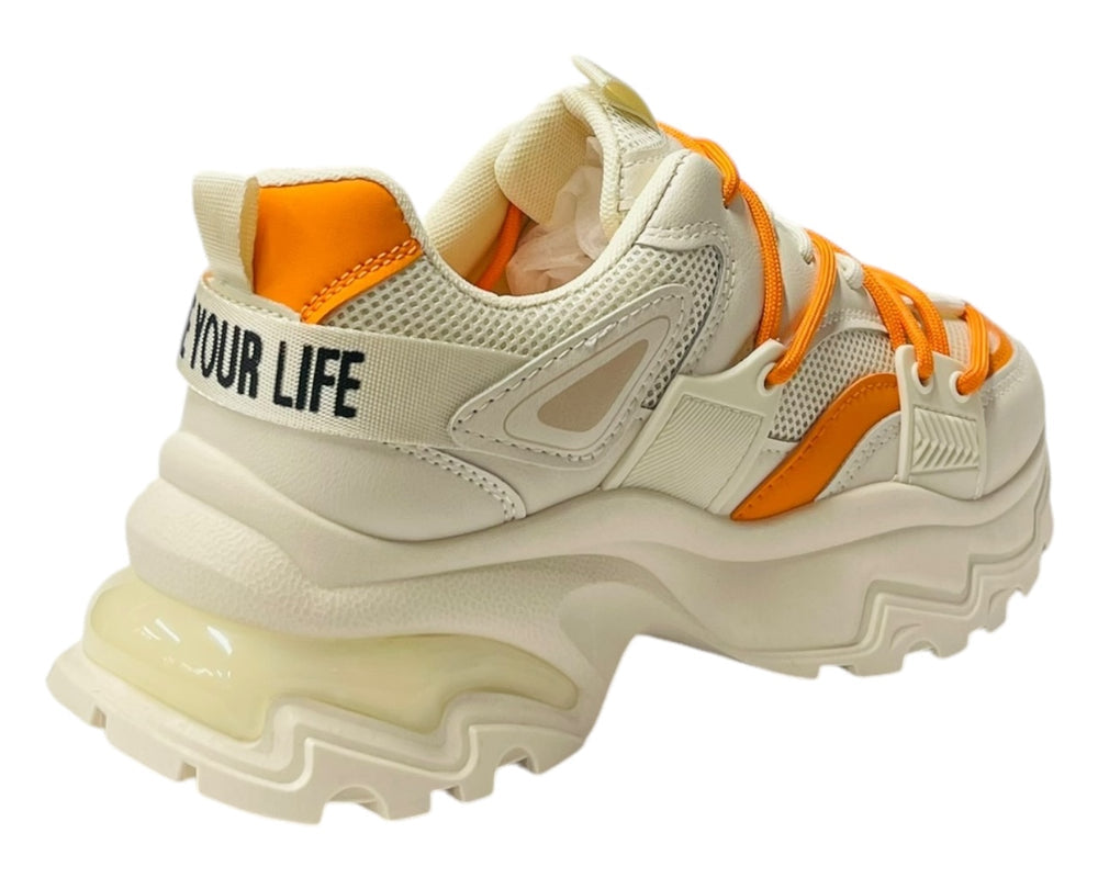 Chunky Sole Lace Up Casual Trainers