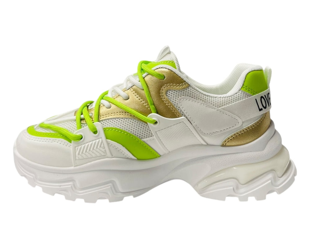 Chunky Sole Lace Up Casual Trainers