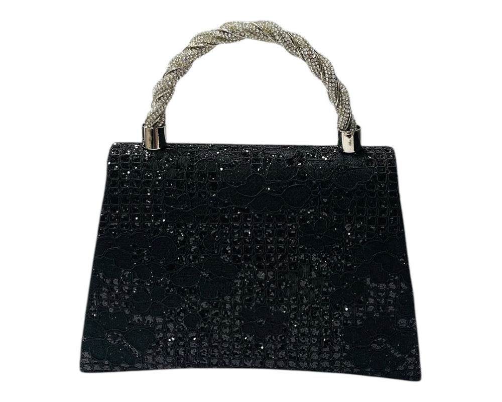 Diamante Glitter Clutch Tote Bag