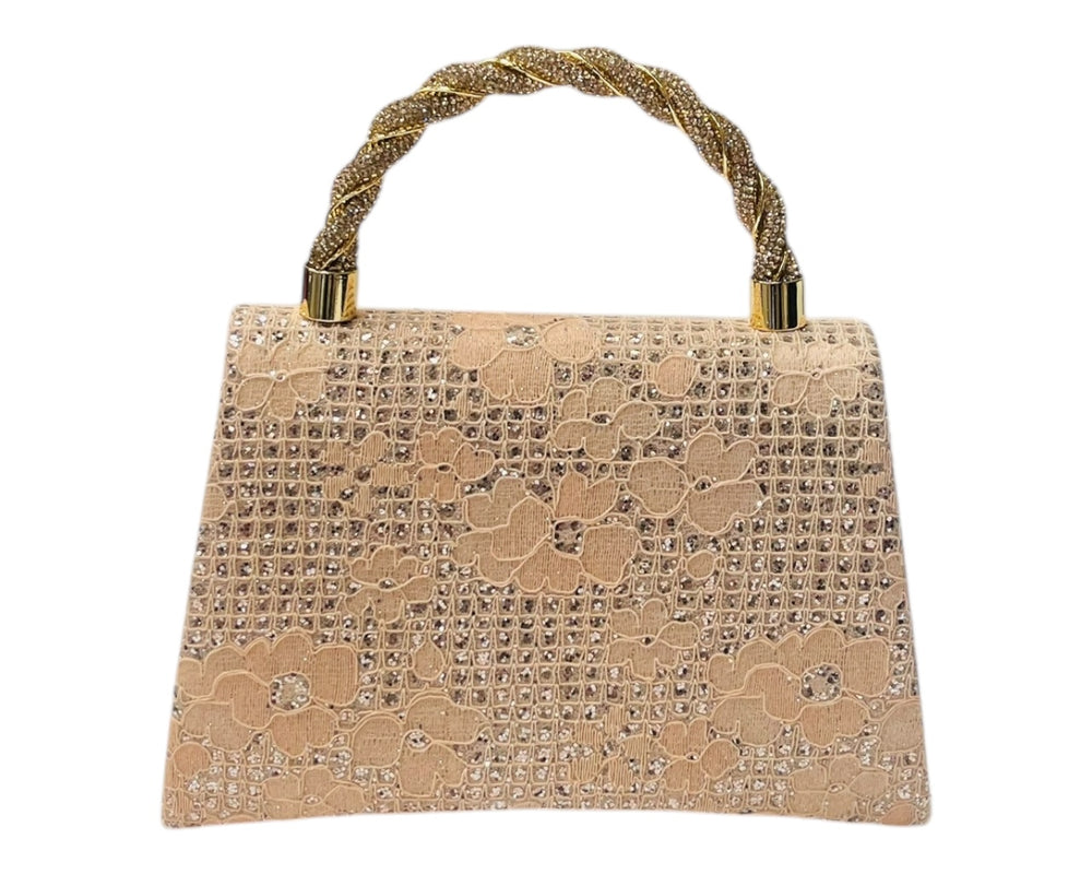 Diamante Glitter Clutch Tote Bag