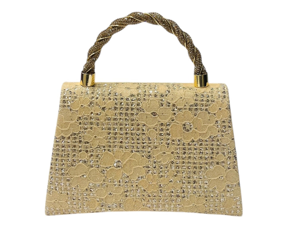 Diamante Glitter Clutch Tote Bag