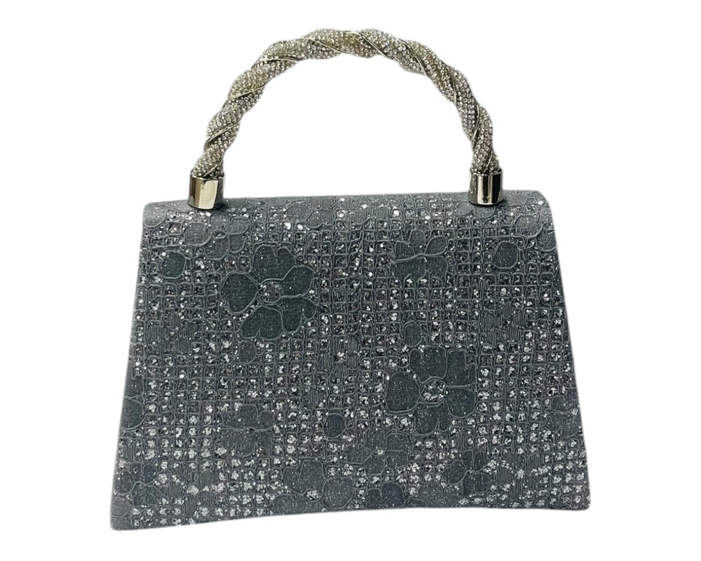 Diamante Glitter Clutch Tote Bag