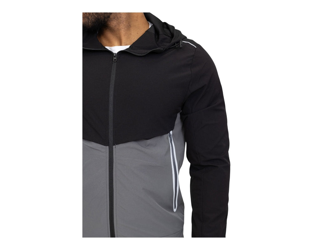 Colour Block Hooded Tech Tracksuit