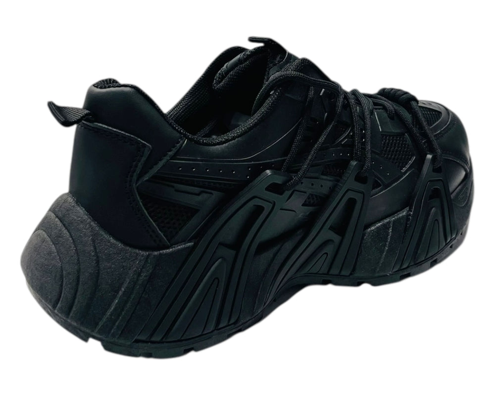 Chunky Sole Mesh Lace Up Sports Trainers