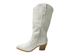 Embroidered 2 In 1 Cowboy Calf Length Boots