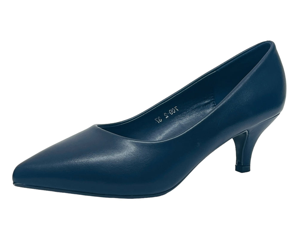 Faux Leather Stiletto Heel Court Shoes