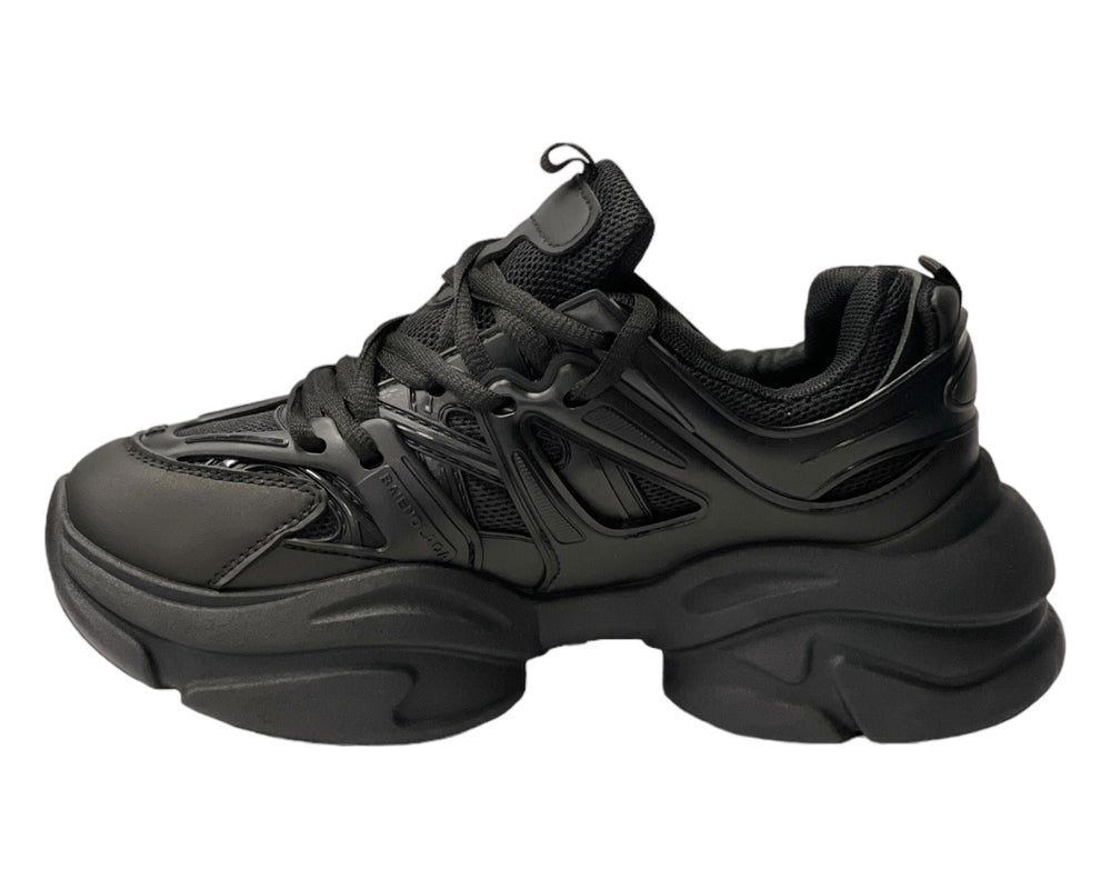 Chunky Sole Lace Up Mesh Trainers