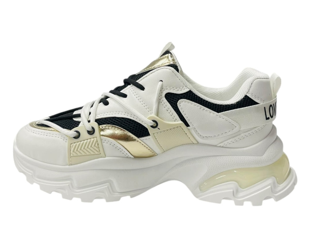 Chunky Sole Lace Up Casual Trainers