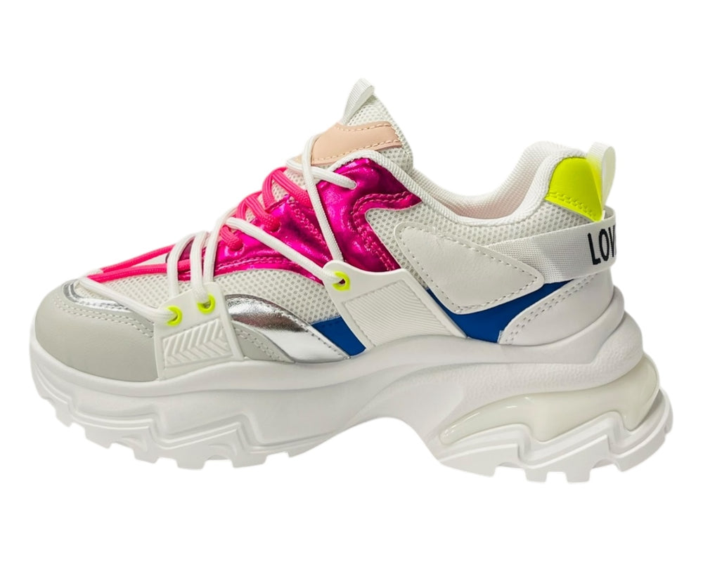 Chunky Sole Lace Up Casual Trainers