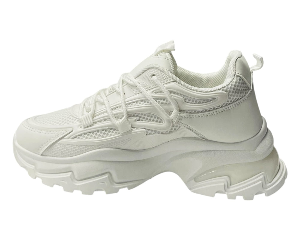 Chunky Sole Lace Up Sports Trainers