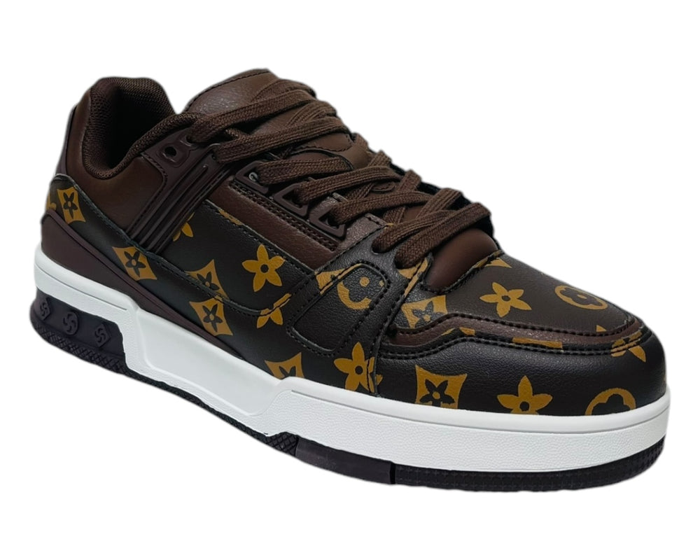 Casual Faux Leather Lace Up Trainers