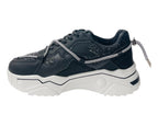 Chunky Sole Glitter Lace Up Trainers