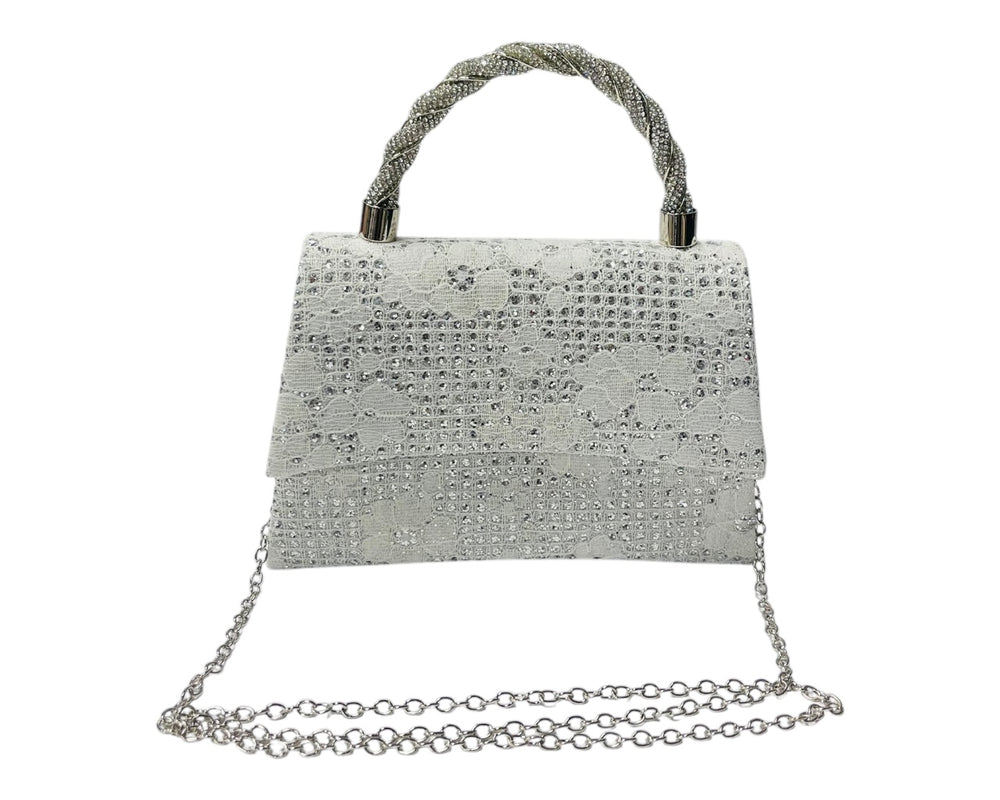 Diamante Glitter Clutch Tote Bag