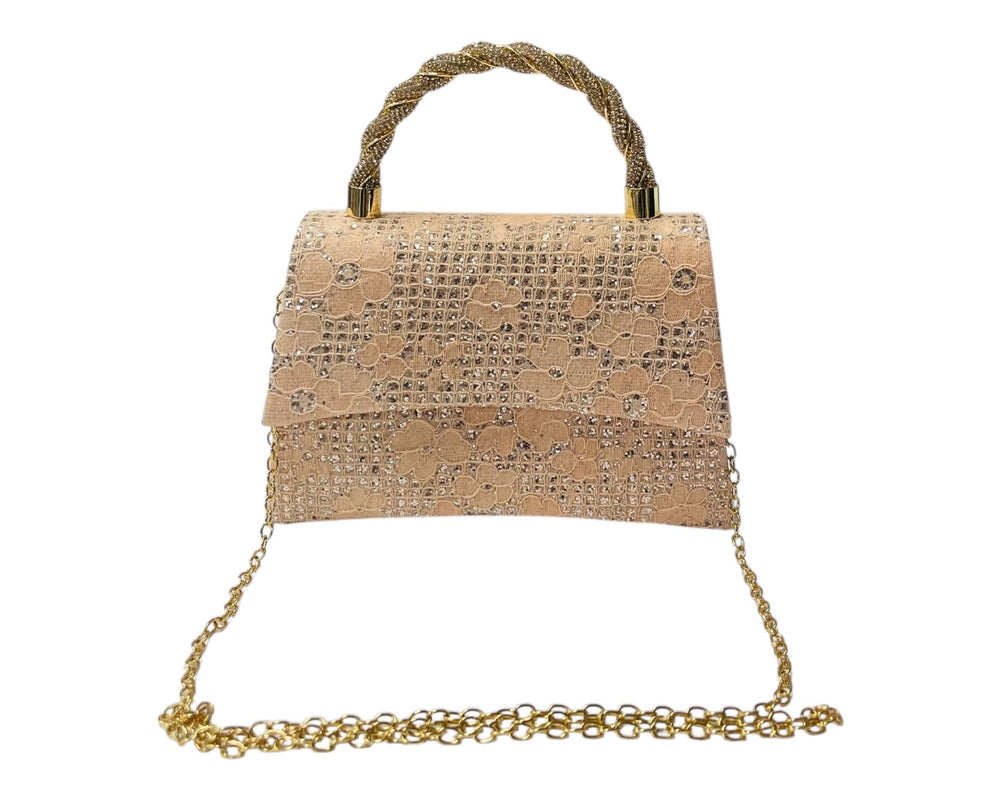 Diamante Glitter Clutch Tote Bag