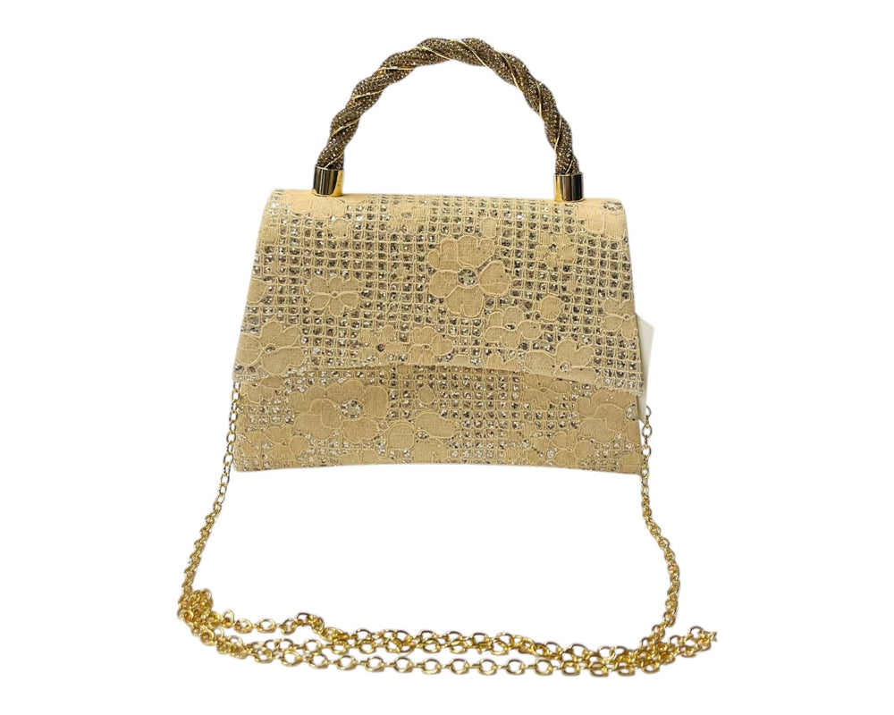 Diamante Glitter Clutch Tote Bag