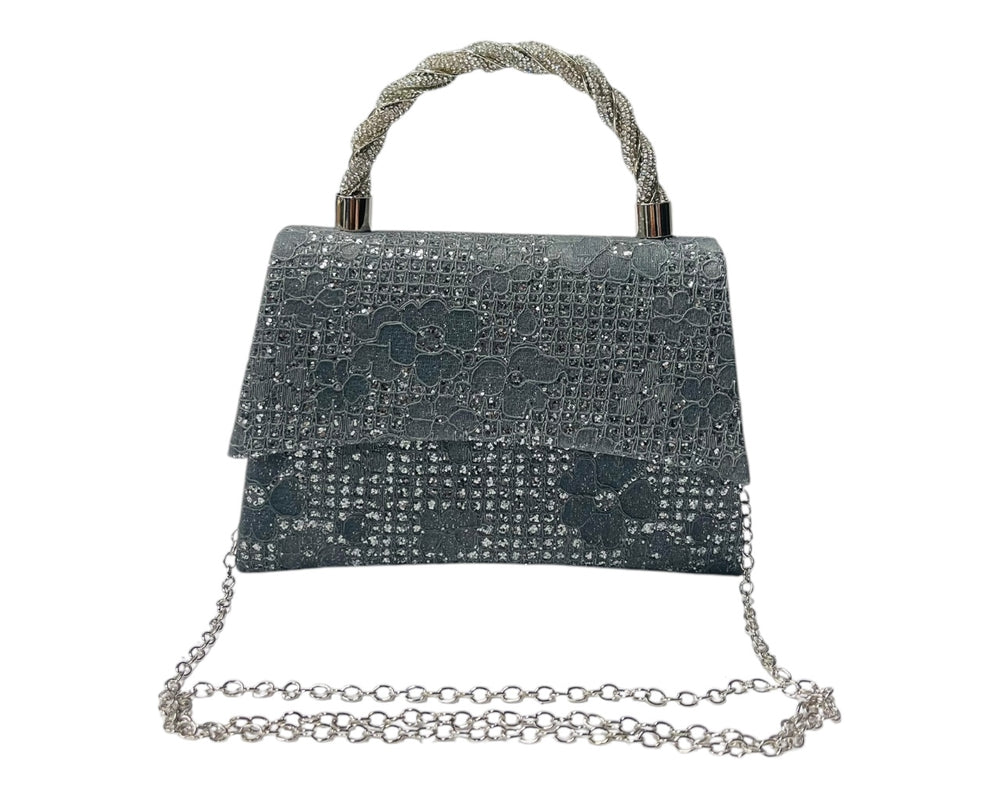 Diamante Glitter Clutch Tote Bag