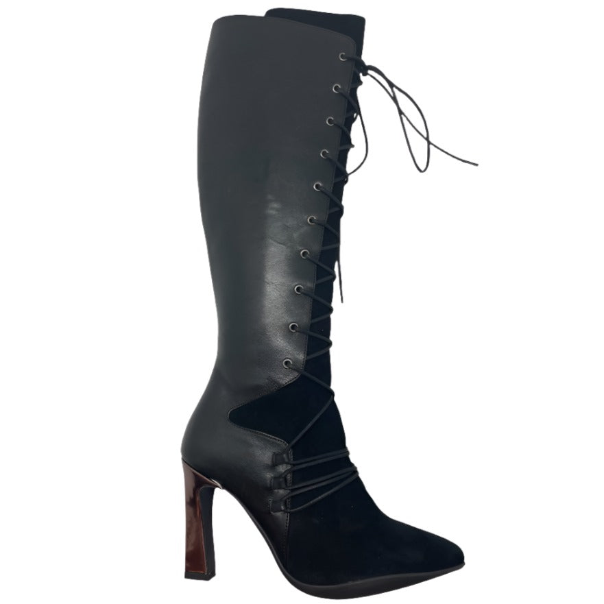 Filomina - Black/bronze High heel boot Main image