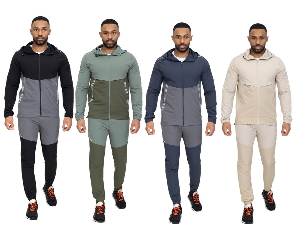 Colour Block Hooded Tech Tracksuit Main image