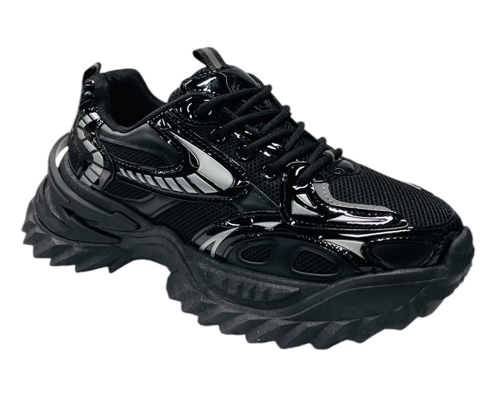Chunky Sole Lace Up Mesh Sports Trainers Secondary image