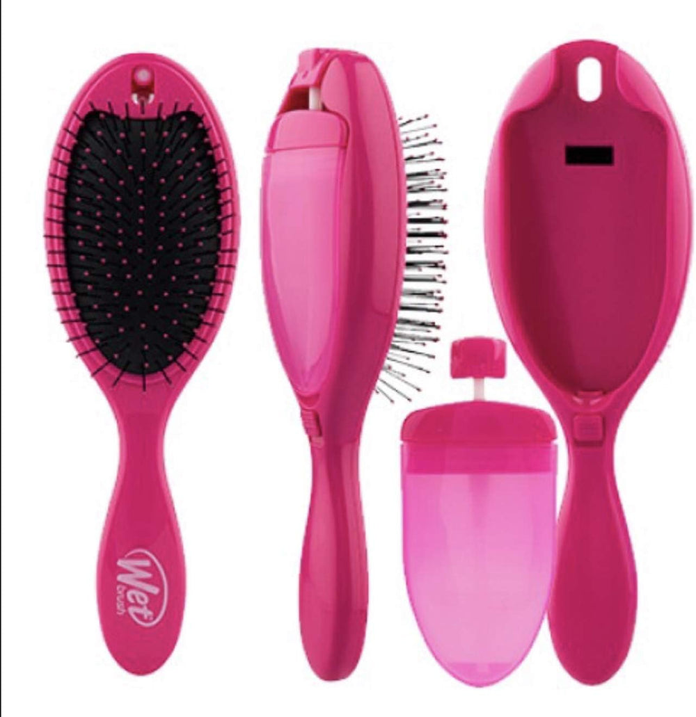 Wet Brush Original Detangler Spritzer 2 in 1 Treatment Brush Pink Main image