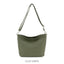 Italian Designer Plain Leather Bucket Bag - Swolit Beatrice Olive Green