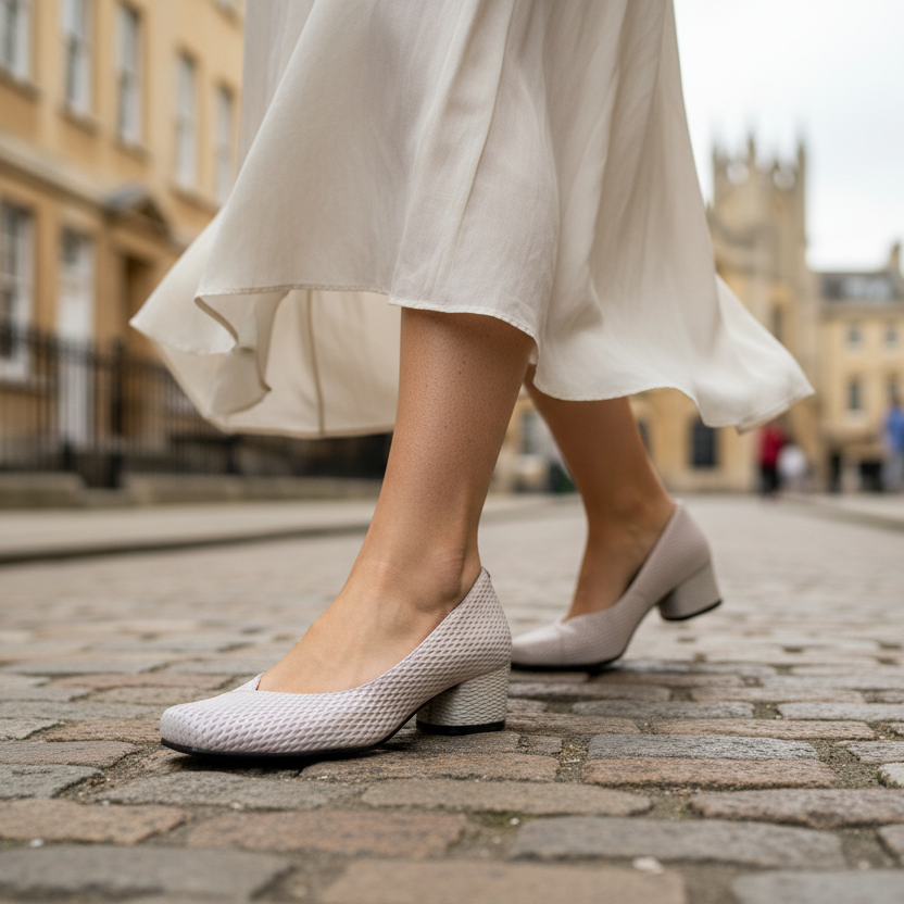 Polo -white honeycomb Low heel shoe Secondary image