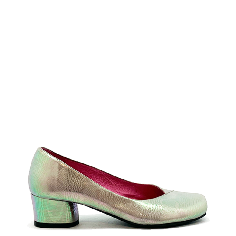 Polo - iridescent Low heel shoe - British D'sire