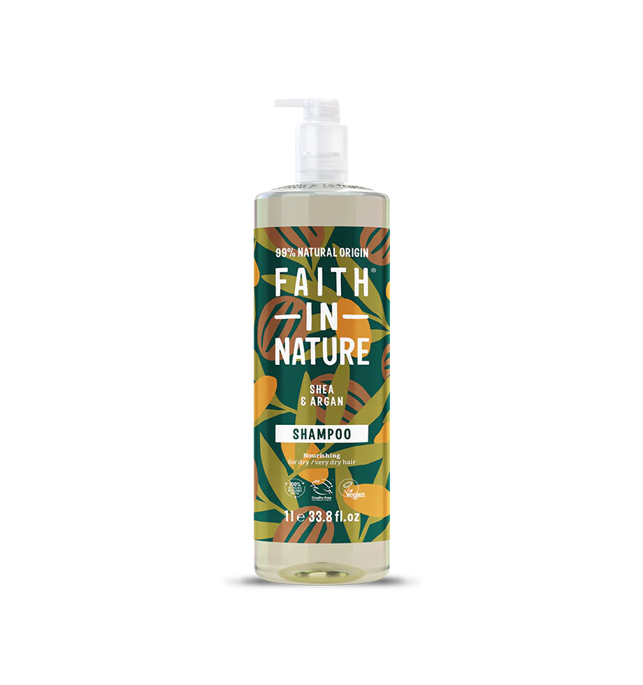 Faith in Nature Shea & Argan Shampoo 1 litre Main image