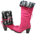 Pulpeux  Fuchsia suede long leg boot - Chanii B