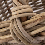 Red Hamper Grey Rattan Market Log Basket