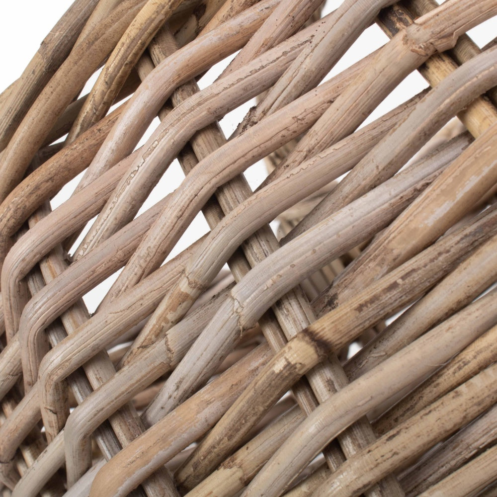 Red Hamper Grey Rattan Market Log Basket