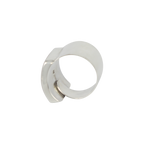 Coral misshaped colourful rectangle ring with sterling silver base by Sundari jewellery