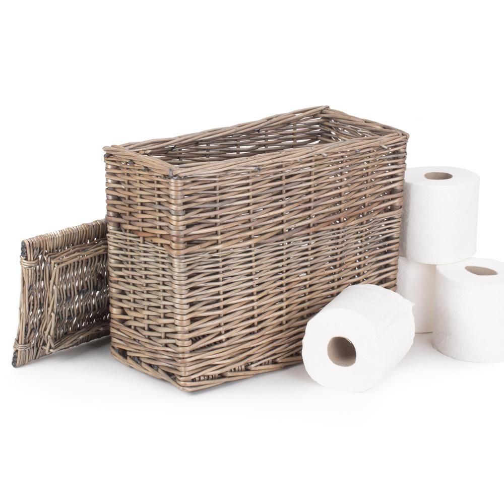 Rectangular Toilet Tidy Lidded Basket Main image