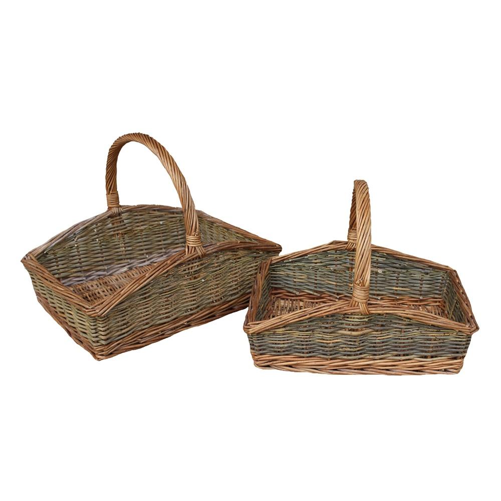 Red Hamper Rectangular Country Unpeeled Garden Trug Main image