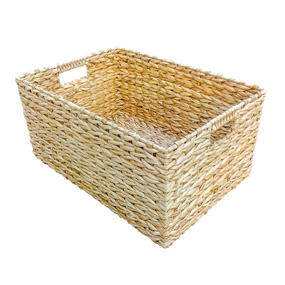 Rectangular Water Hyacinth Storage Basket Secondary image