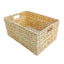 Red Hamper Rectangular Water Hyacinth Storage Basket