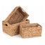 Red Hamper Water Hyacinth Rectangular Storage Basket