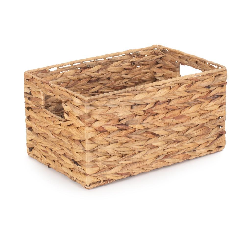 Water Hyacinth Rectangular Storage Basket Secondary image
