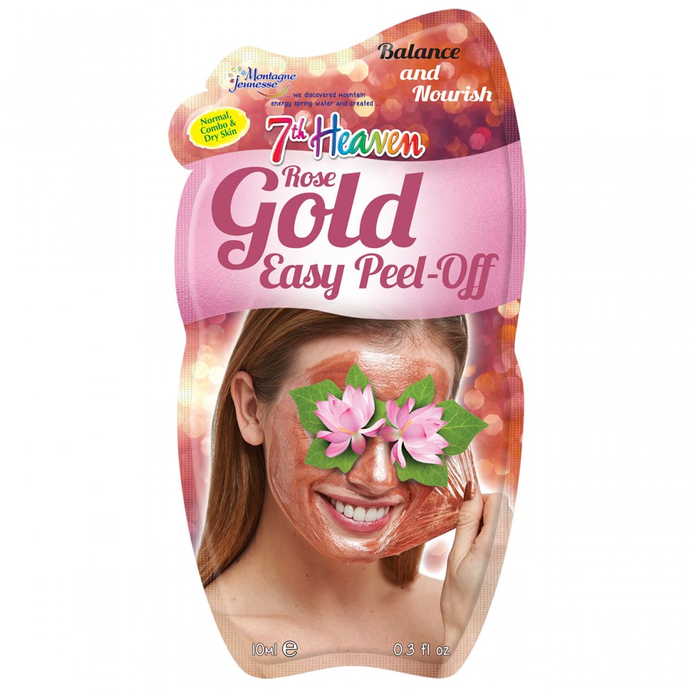 7th Heaven Rose Gold Easy Peel-Off Face Mask, 10ml Main image